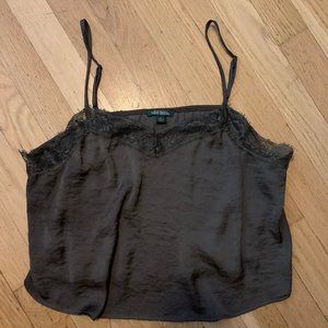 Green tank top with lace